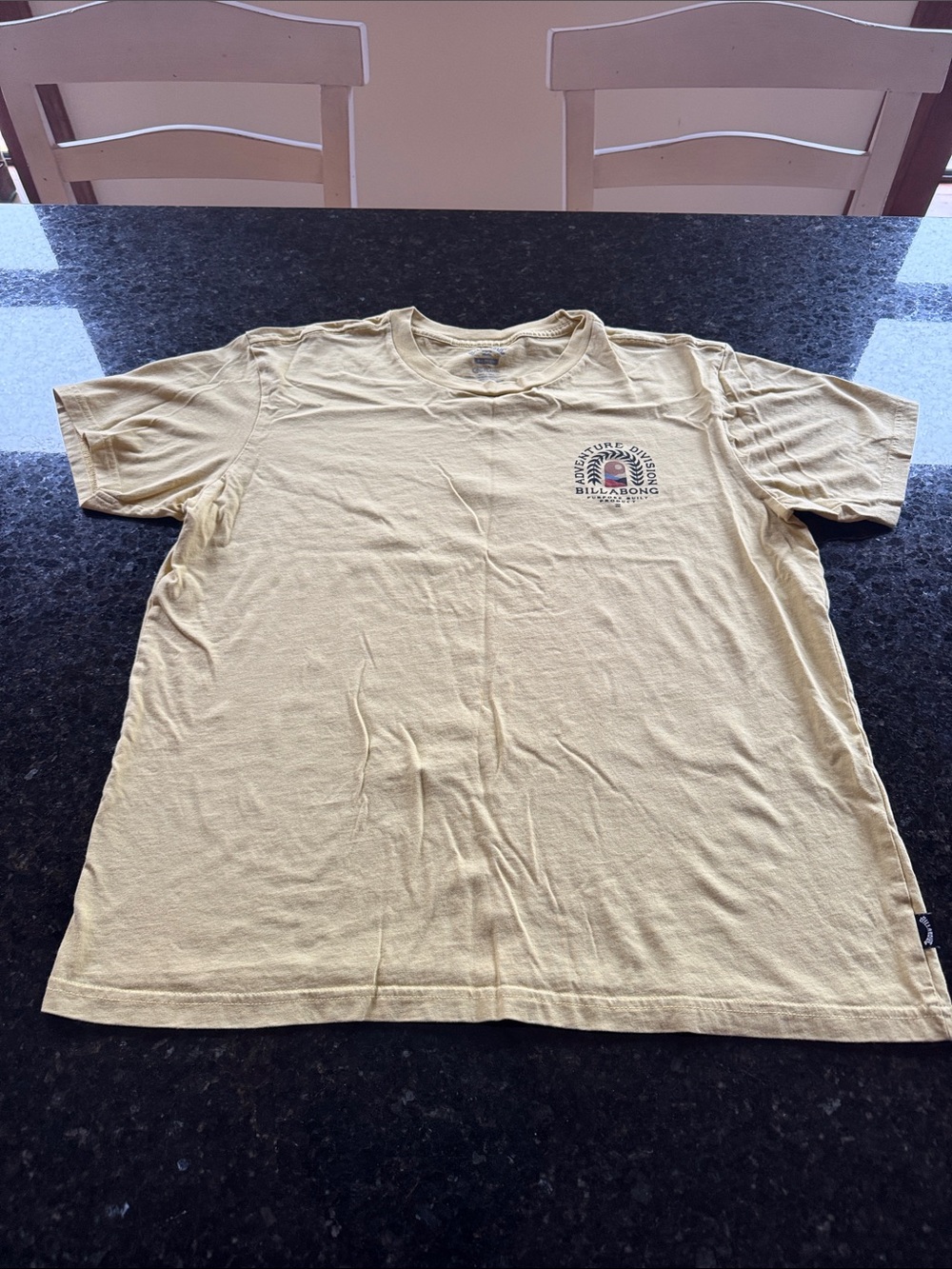 Billabong - Yellow w/ Chest/Back Logo - Short Sleeve Tee